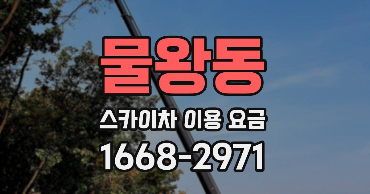 물왕동 스카이차 이용 요금
