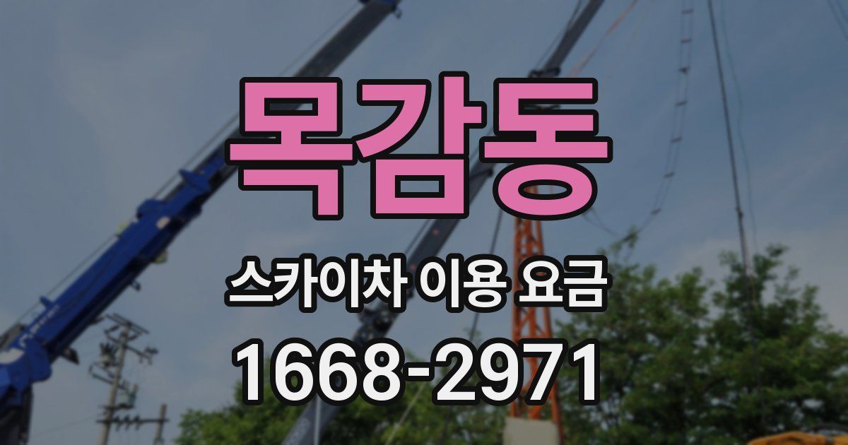 목감동 스카이차 이용 요금