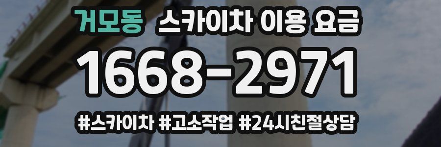 거모동 스카이차 이용 요금