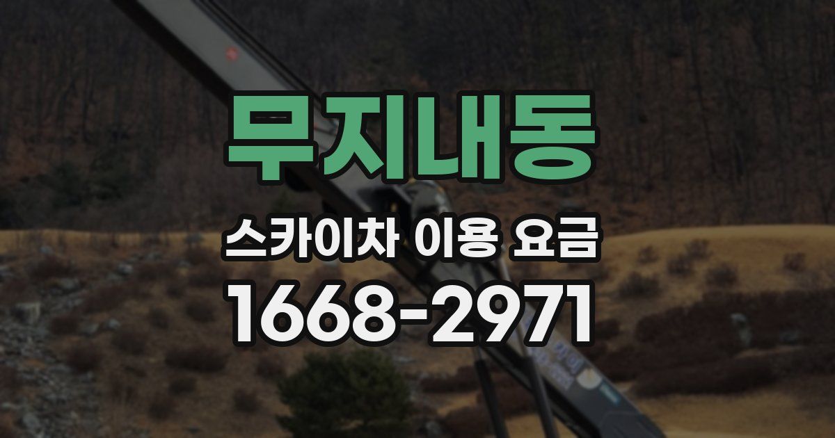 무지내동 스카이차 이용 요금