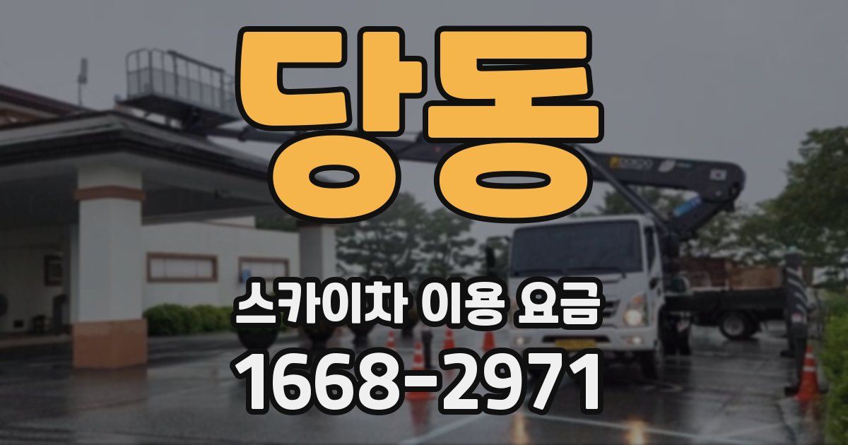 당동 스카이차 이용 요금