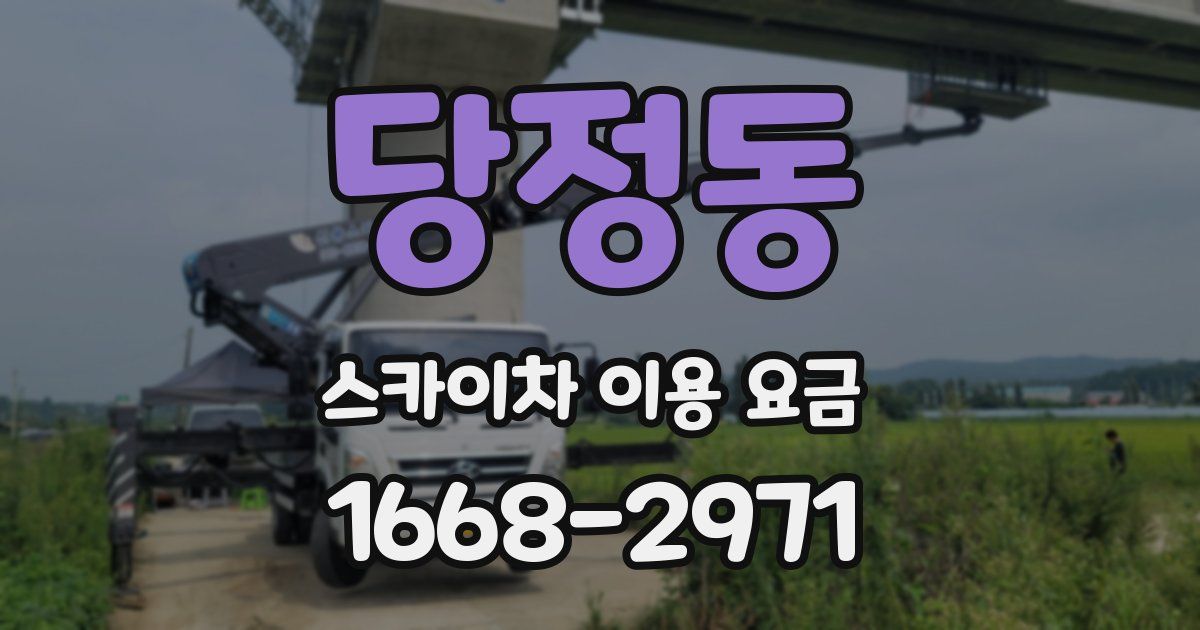 당정동 스카이차 이용 요금