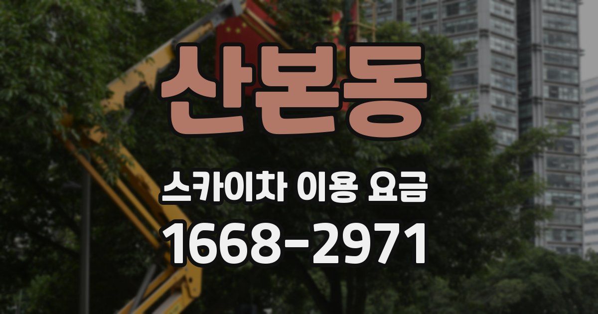산본동 스카이차 이용 요금