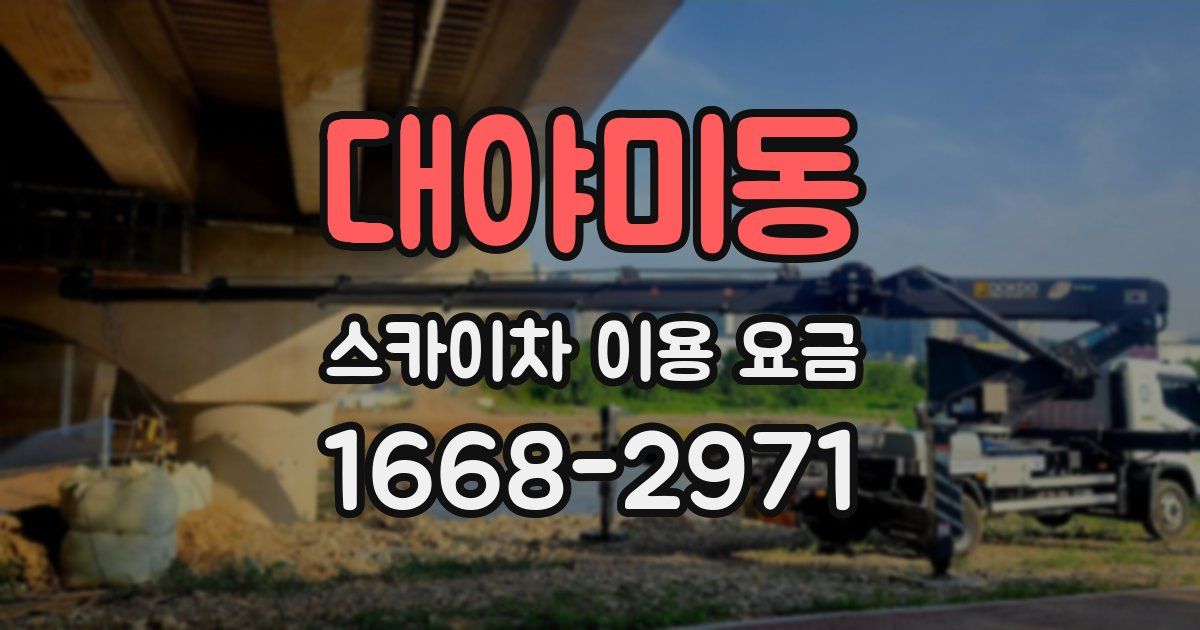 대야미동 스카이차 이용 요금