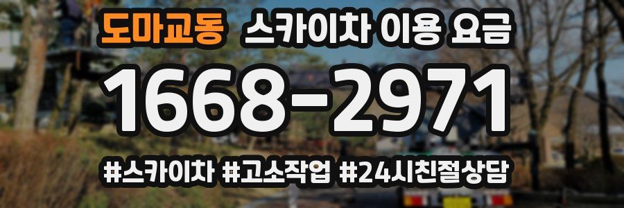 도마교동 스카이차 이용 요금