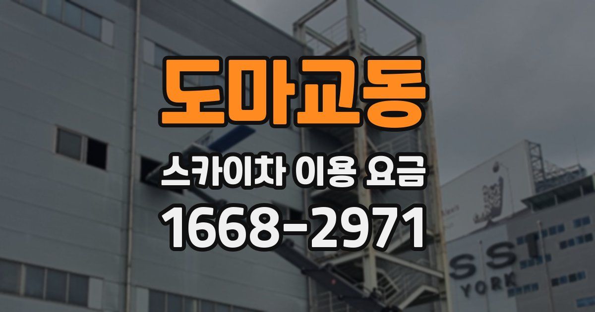 도마교동 스카이차 이용 요금