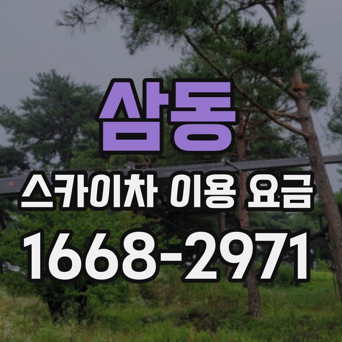 삼동 스카이차 이용 요금