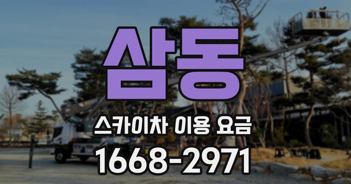 삼동 스카이차 이용 요금