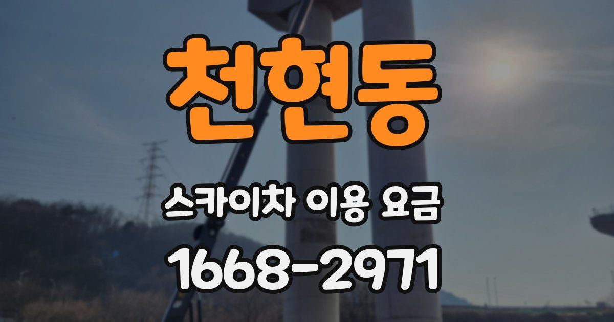 천현동 스카이차 이용 요금