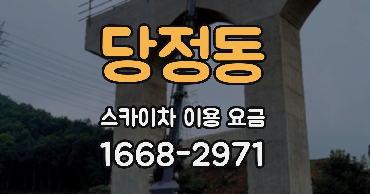당정동 스카이차 이용 요금