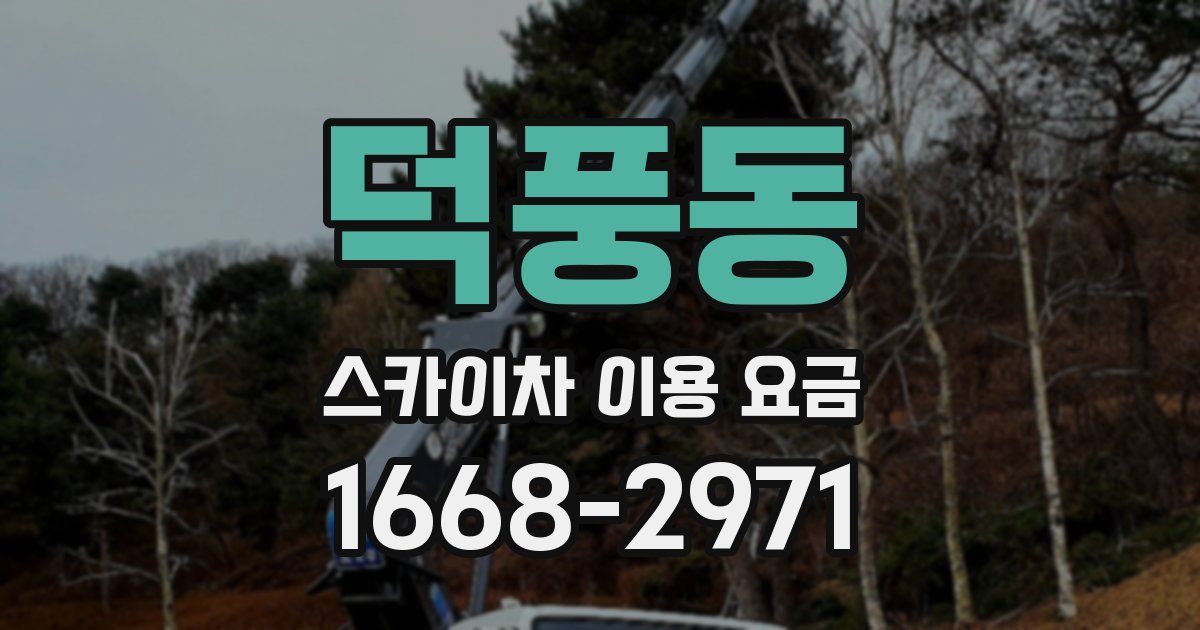 덕풍동 스카이차 이용 요금