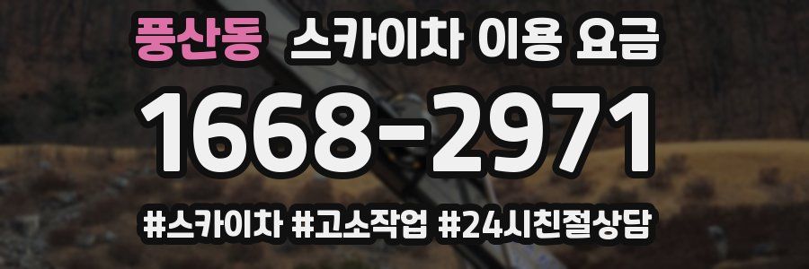 풍산동 스카이차 이용 요금
