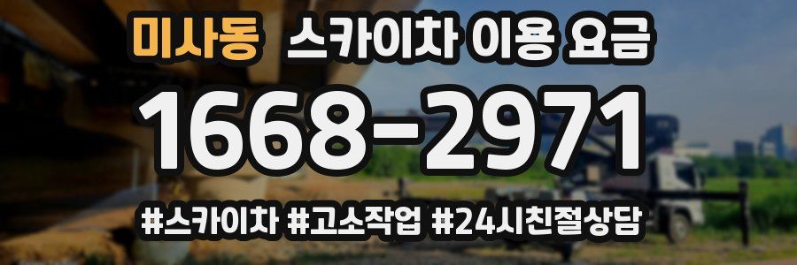미사동 스카이차 이용 요금