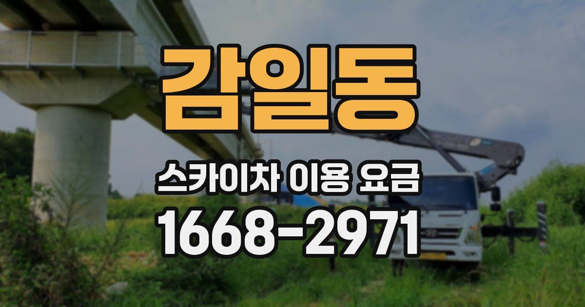 감일동 스카이차 이용 요금