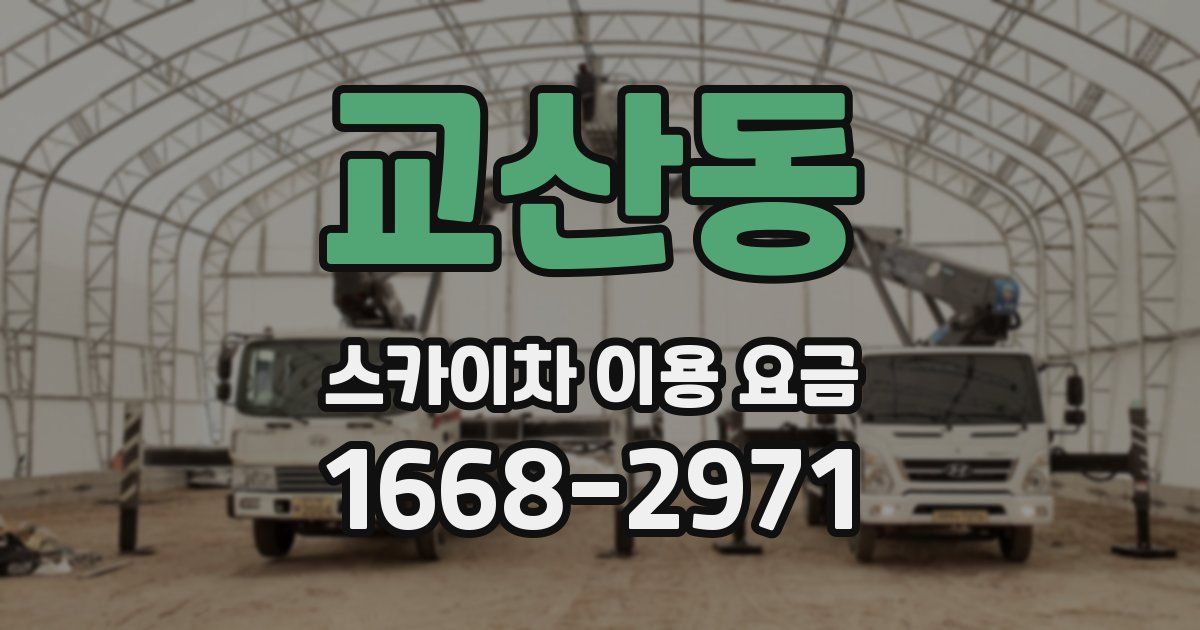 교산동 스카이차 이용 요금