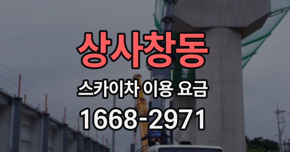 상사창동 스카이차 이용 요금