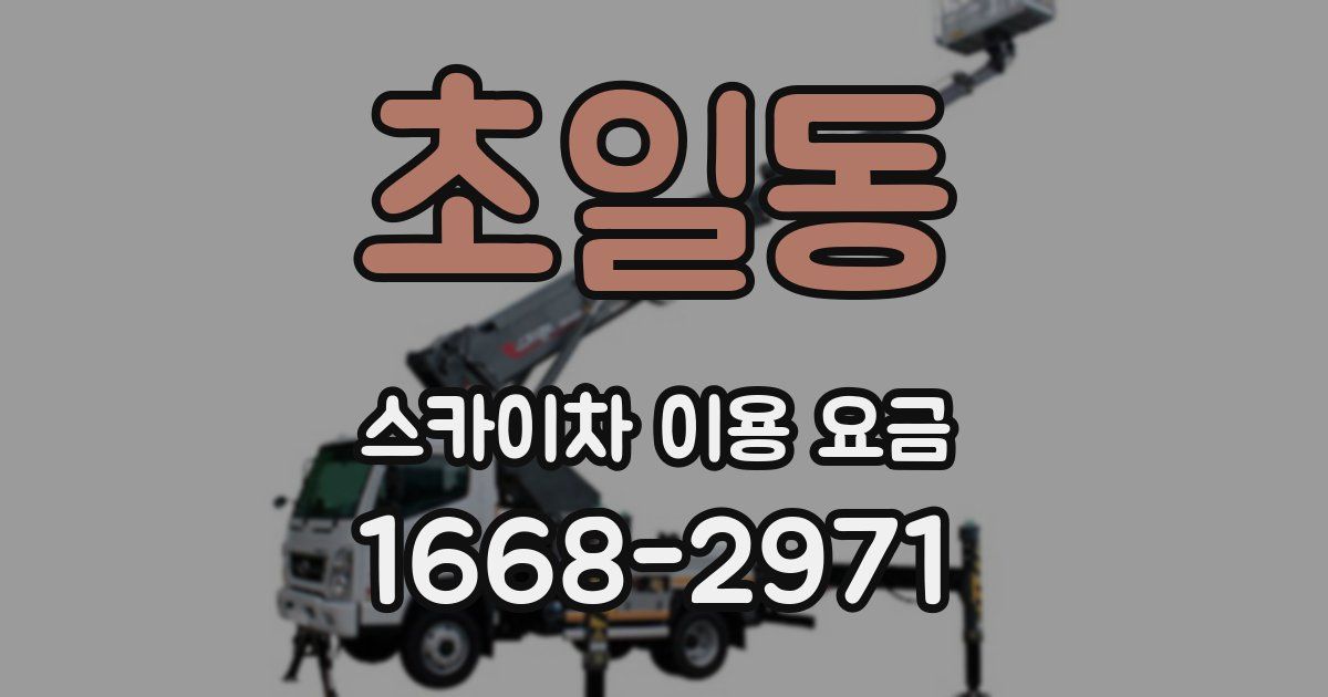 초일동 스카이차 이용 요금