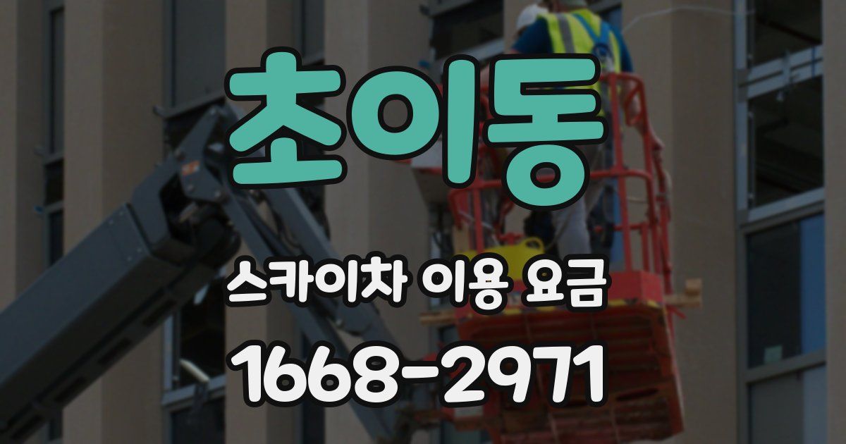 초이동 스카이차 이용 요금