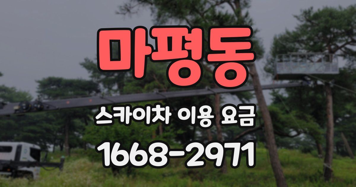 마평동 스카이차 이용 요금
