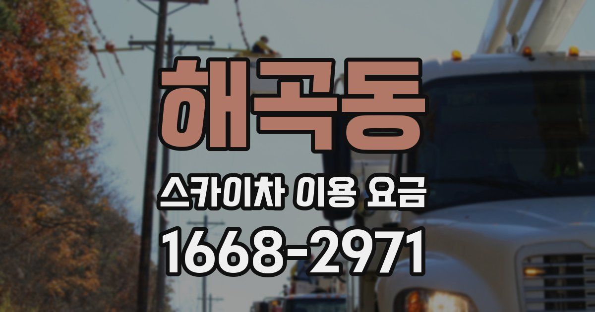 해곡동 스카이차 이용 요금