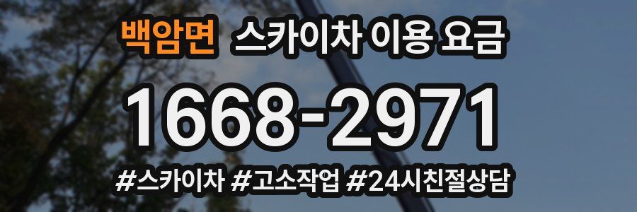 백암면 스카이차 이용 요금