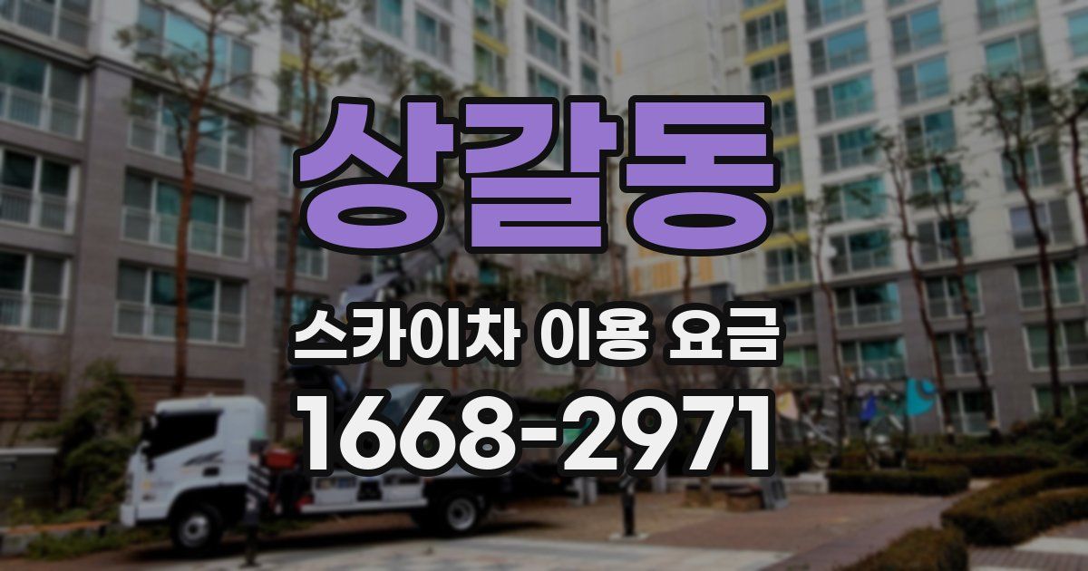 상갈동 스카이차 이용 요금