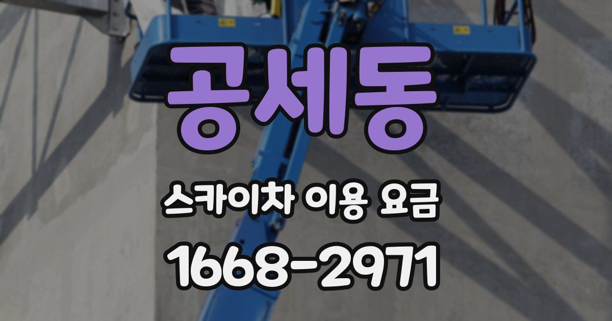 공세동 스카이차 이용 요금