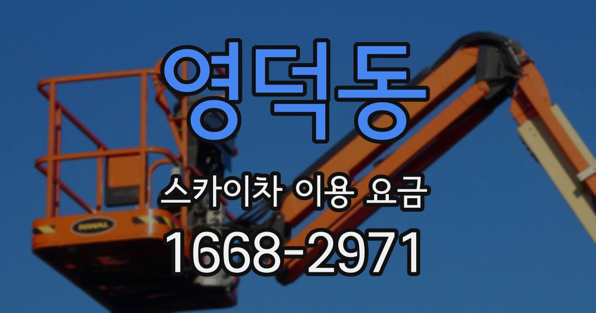 영덕동 스카이차 이용 요금