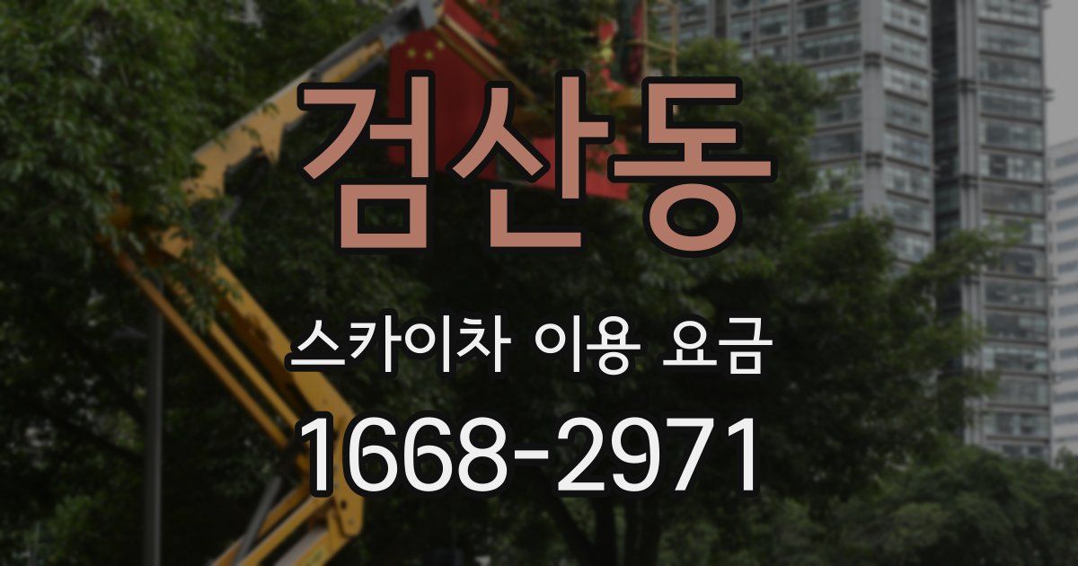 검산동 스카이차 이용 요금