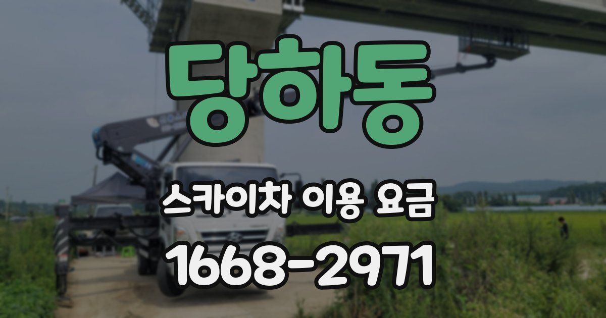 당하동 스카이차 이용 요금