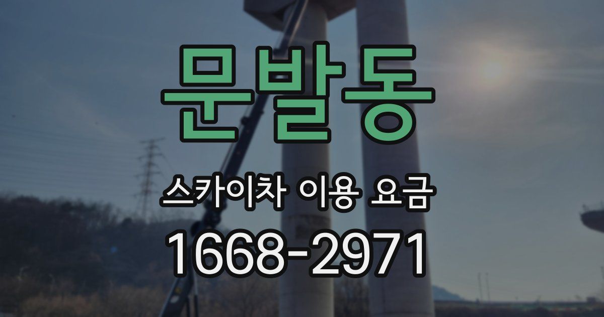 문발동 스카이차 이용 요금