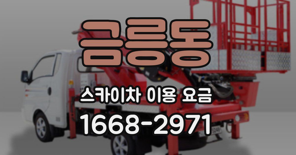 금릉동 스카이차 이용 요금