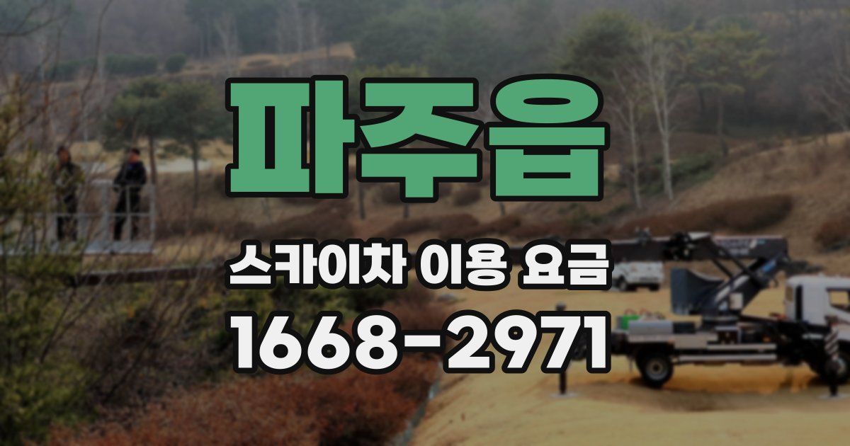 파주읍 스카이차 이용 요금