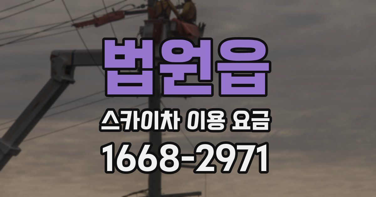 법원읍 스카이차 이용 요금
