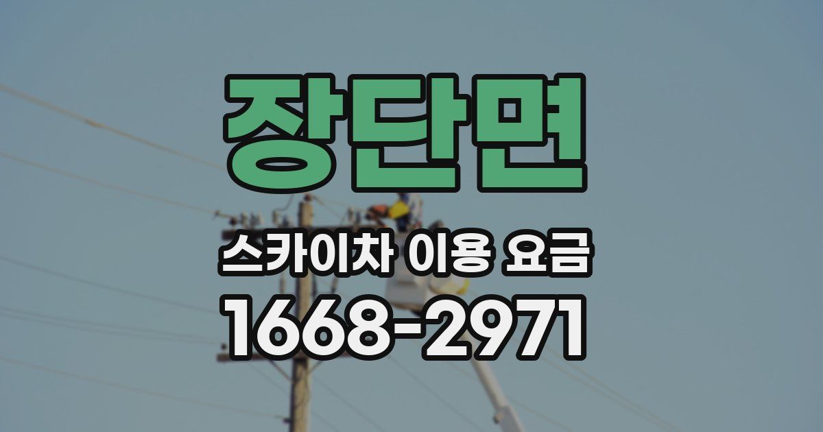 장단면 스카이차 이용 요금