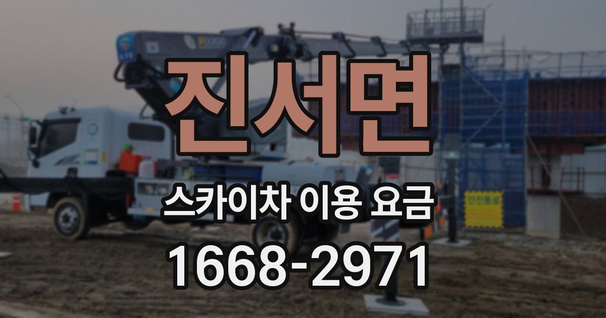 진서면 스카이차 이용 요금