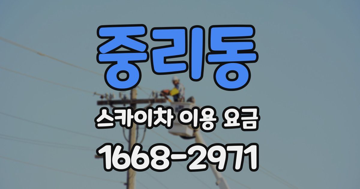 중리동 스카이차 이용 요금