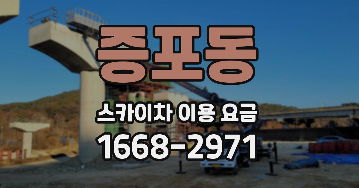 증포동 스카이차 이용 요금