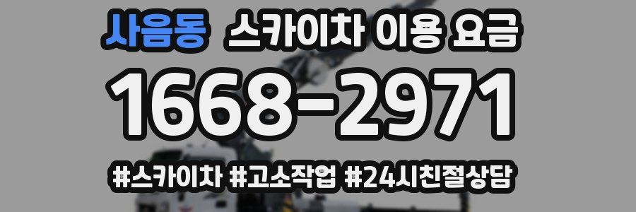 사음동 스카이차 이용 요금