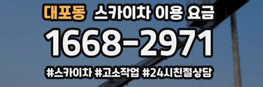 대포동 스카이차 이용 요금