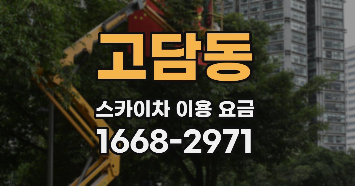 고담동 스카이차 이용 요금