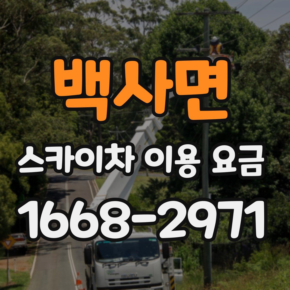 백사면 스카이차 이용 요금