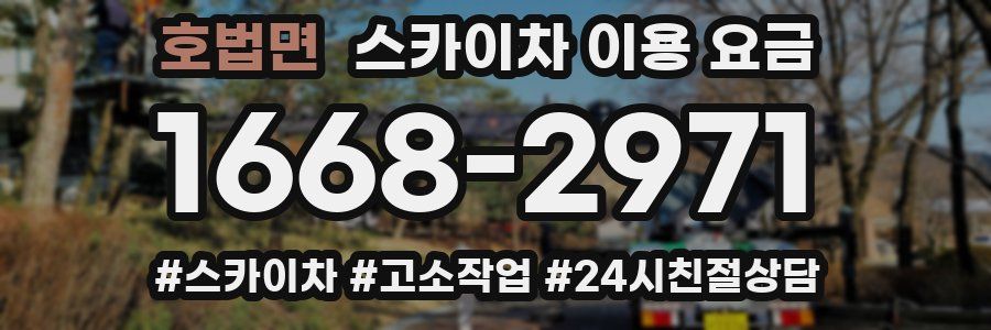 호법면 스카이차 이용 요금