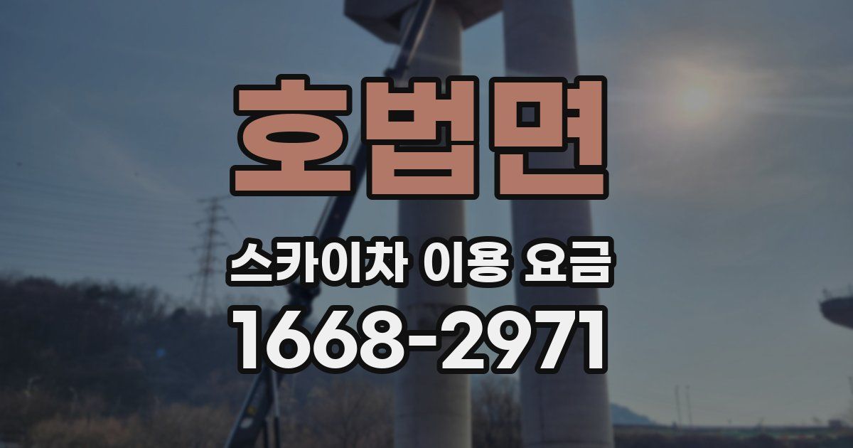 호법면 스카이차 이용 요금