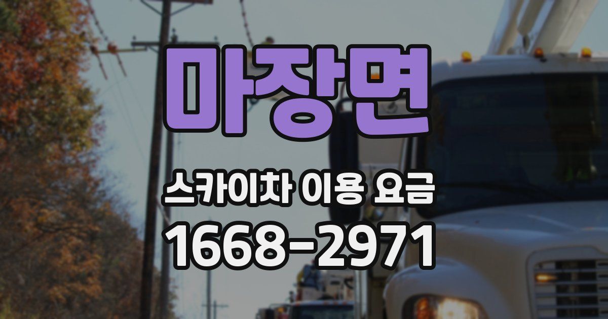 마장면 스카이차 이용 요금