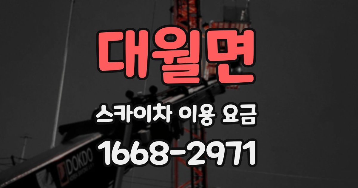 대월면 스카이차 이용 요금