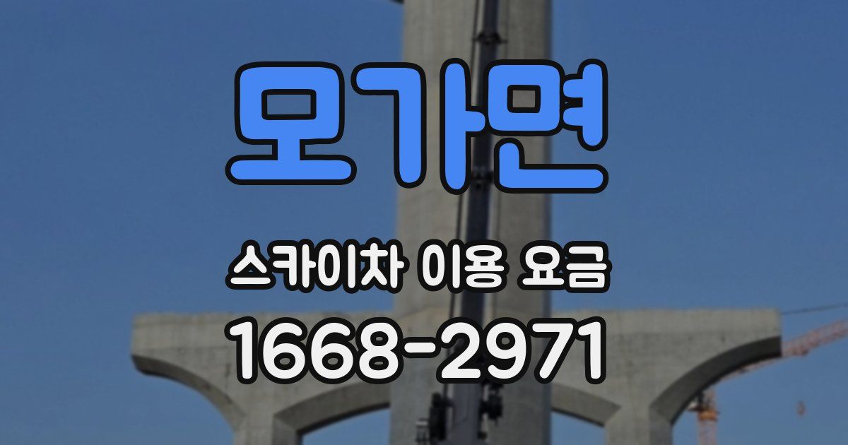 모가면 스카이차 이용 요금