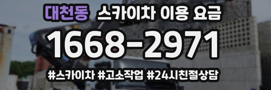 대천동 스카이차 이용 요금