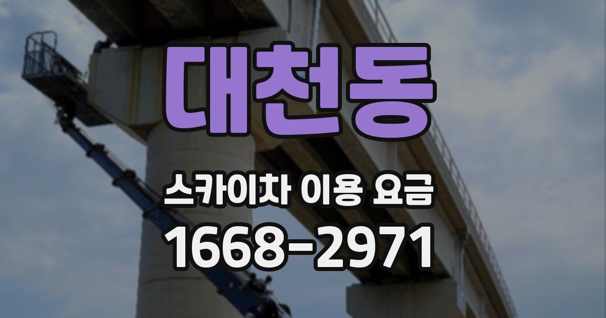 대천동 스카이차 이용 요금