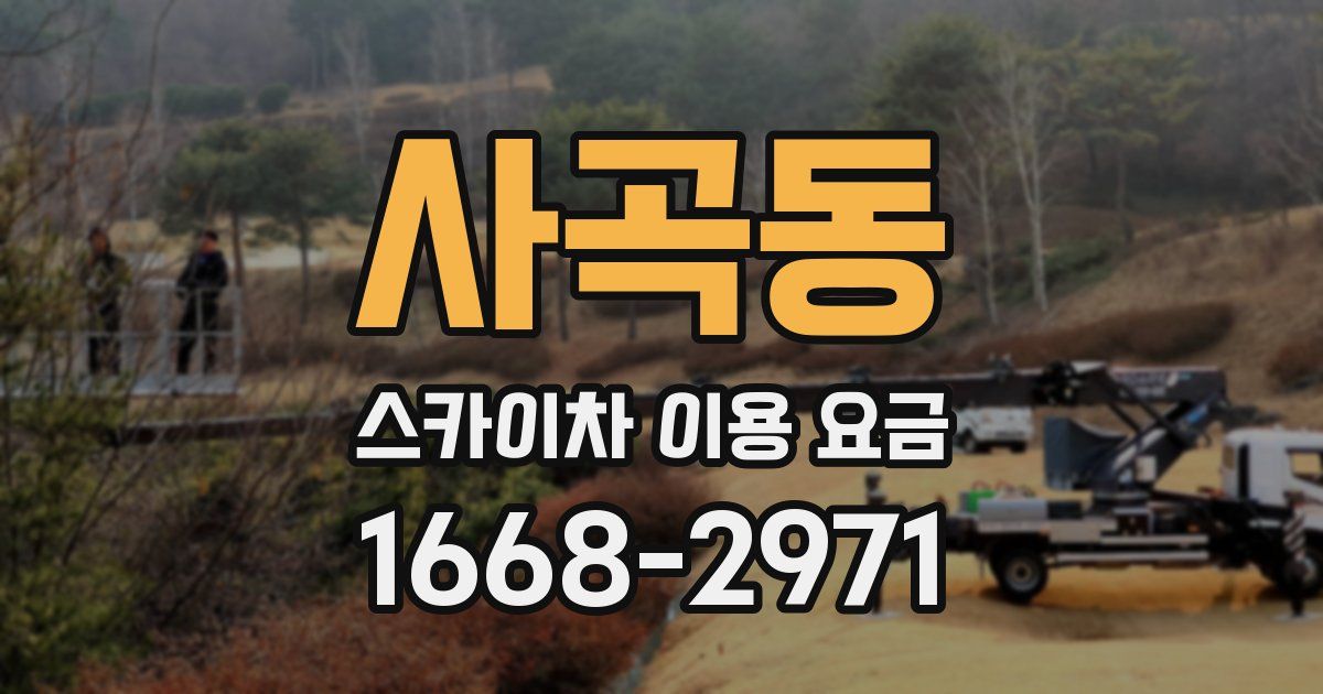 사곡동 스카이차 이용 요금